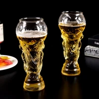 brand new creative football game crystal wolrd cup design crystal beer glass cup beer water mug barware party 350ml 450ml