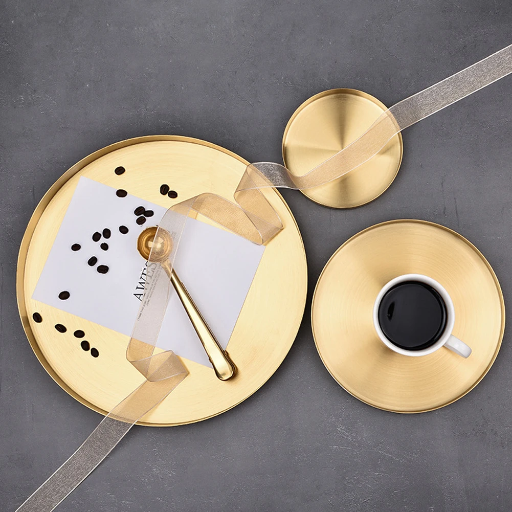 Золотой поднос для макияжа большой металлический декоративный ювелирных