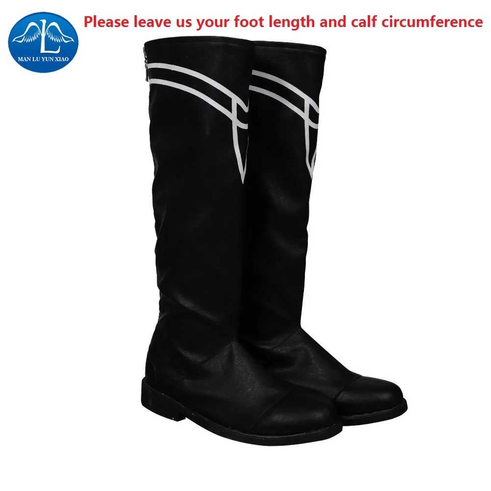 

Manluyunxiao High Boots Byleth Cosplay Halloween Costume For Men Adult Fire Emblem Three Houses Faux Leather Black Male Shoes