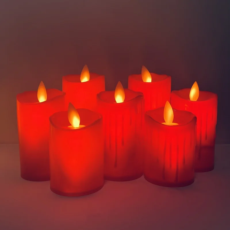 Беспламенные Свечи светодиодная лампа мигающие светодиодные свечи с батарейным