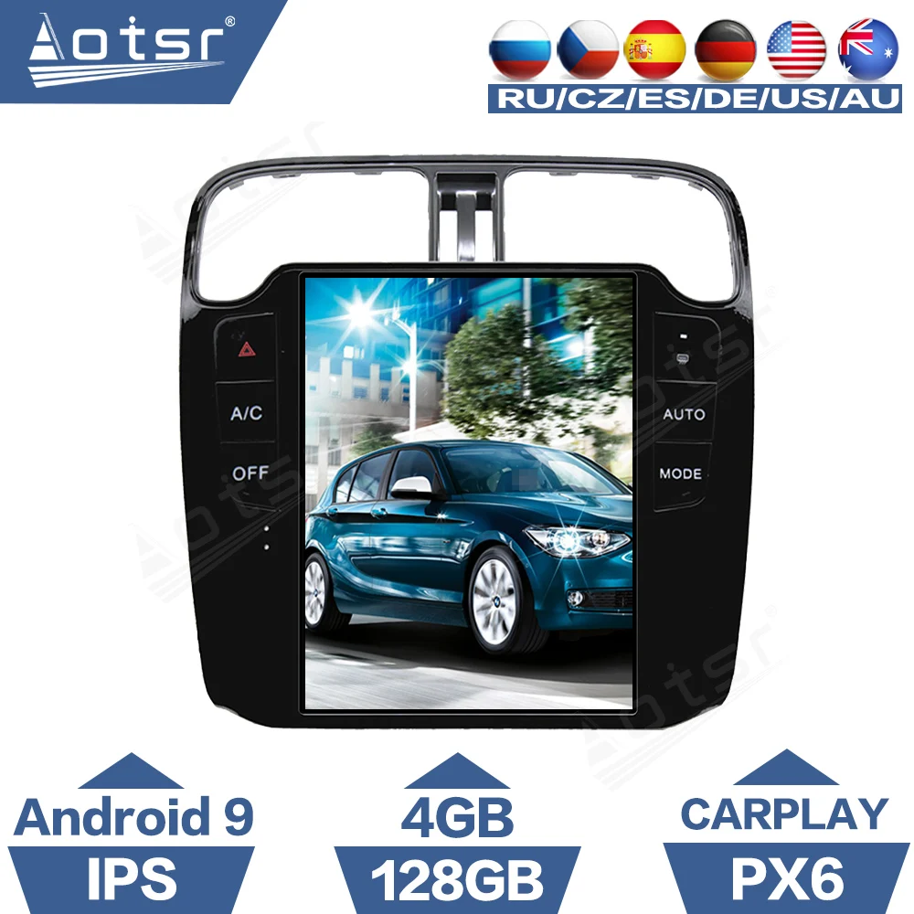 Автомобильный плеер AOTSR Tesla Android 9 Авторадио для Volkswagen VW Polo Sedan 2012 2019 GPS навигация DSP