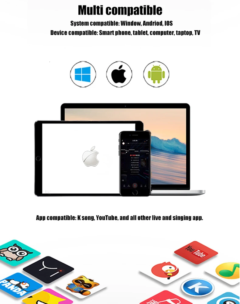 Smarwear беспроводной микрофон для караоке микрофон для компьютера Смартфон Andriod ios bluetooth микрофон караоке pk ws858