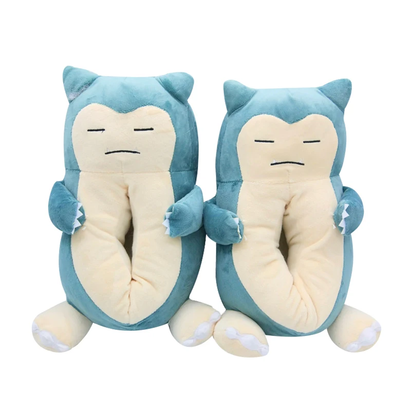 Мягкая Плюшевая обувь 28 см; Psyduck Snorlax Gengar Mudkip Eevee Sylveon Umbreon; Домашние зимние теплые модные тапочки; подарок