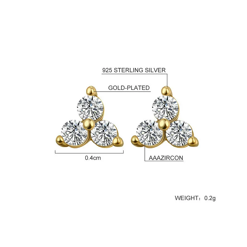 Форзац кубический цирконий геометрической формы 14 К золото 100% 925 пробы