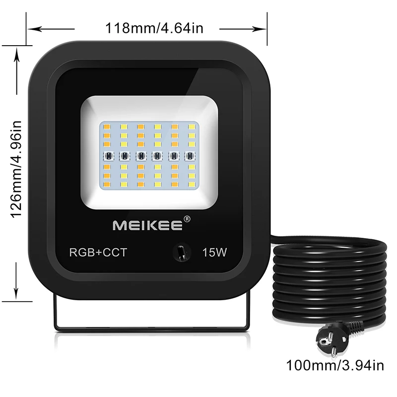 15 Вт RGB+ CCT Светодиодный прожектор светильник Водонепроницаемый открытый светодиодный прожектор заливающего света лампы Точечный светильник для квадратный сад уличного