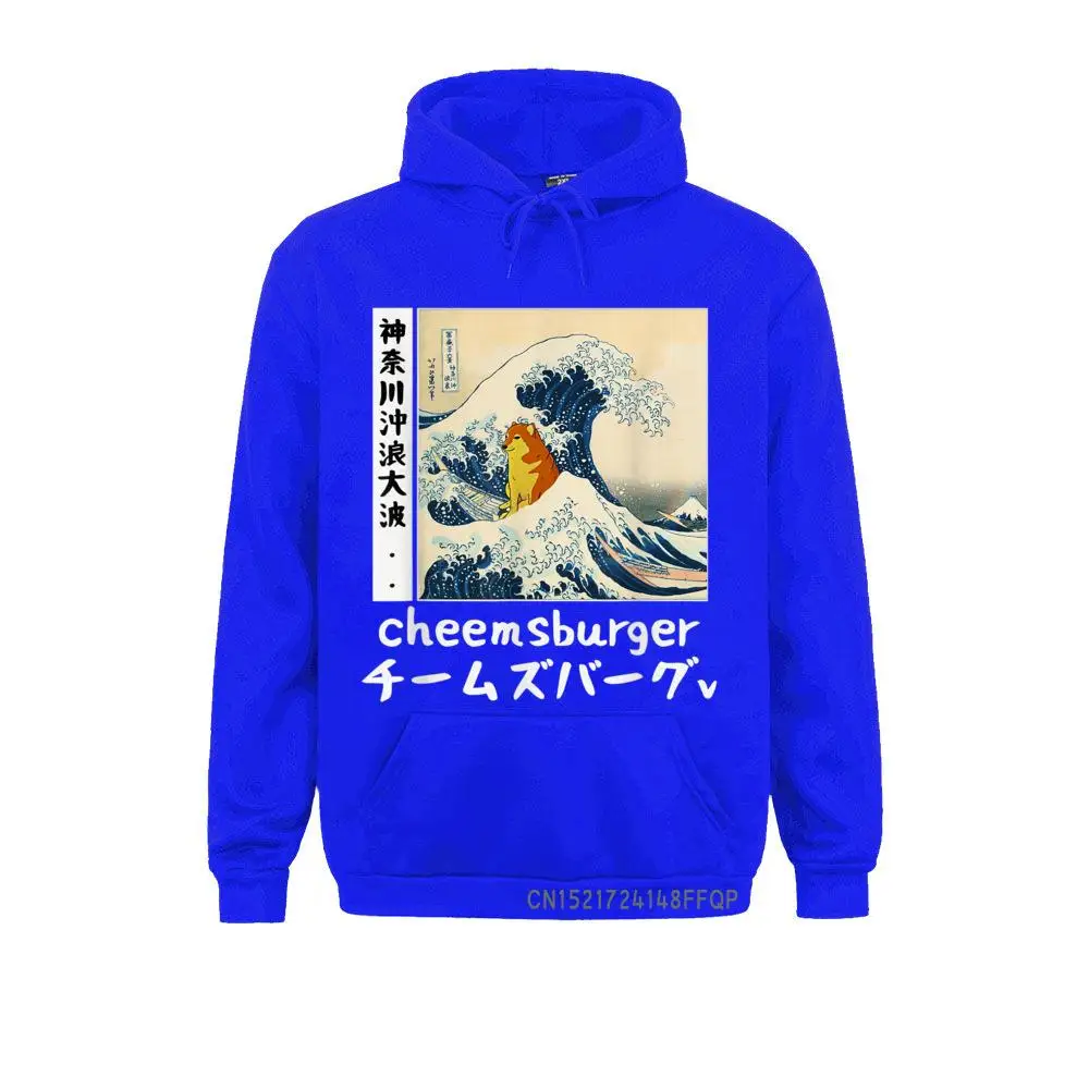THE GREAT WAVE KAWAI CHEEMS DOGE пуловер в японском стиле властные мужские толстовки с длинным
