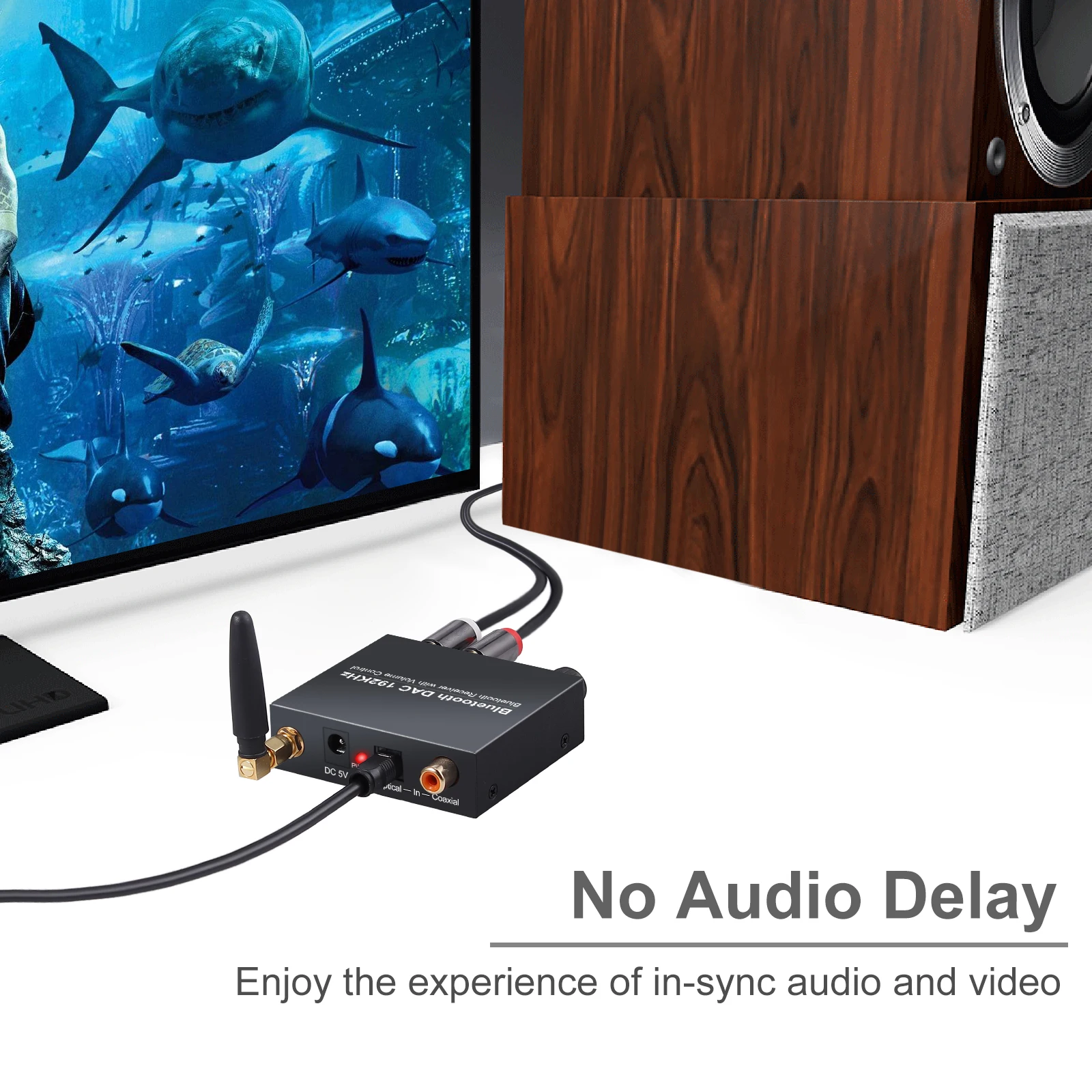 Neoteck 192 кГц Bluetooth совместимый DAC цифровой аналоговый аудио конвертер адаптер
