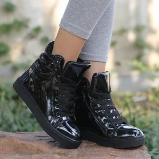 35 44 женские модные кроссовки повседневная обувь на платформе с высоким берцем и