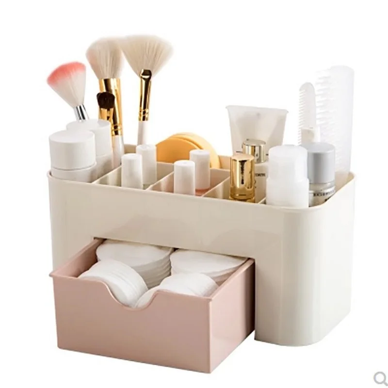 

Drawer Makeup Storage Box Makeup Brush Organizer Case Desktop Jewelry Skin Care Lipstick Mask Seperated on Her Dresser