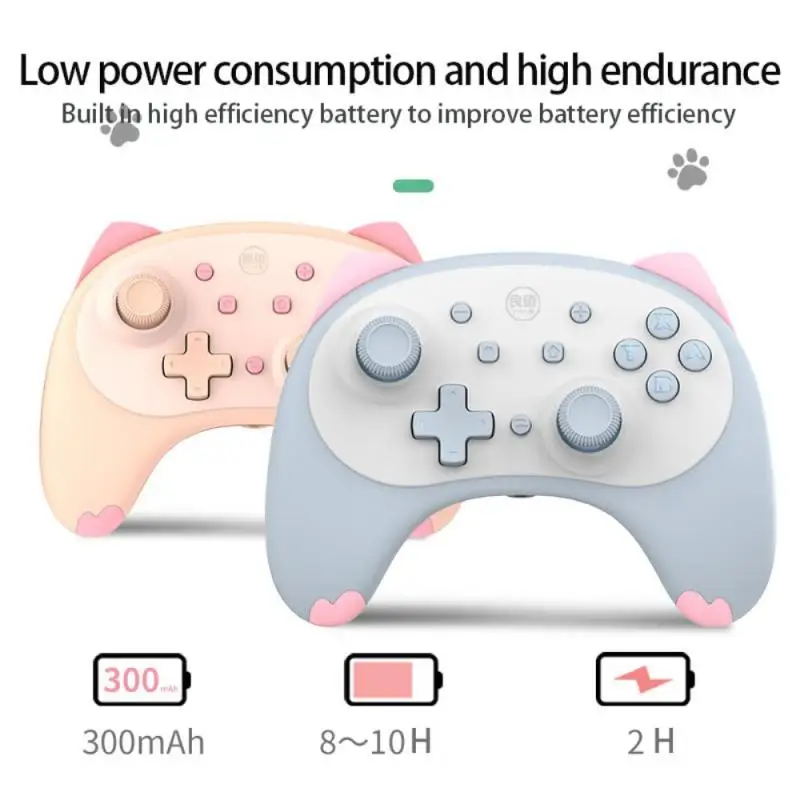 

Gamepad Joystick Voice Wake Up Headphone Plug Gamepads Cat 4nd Wireless Controller For Switch/For Switch Lite