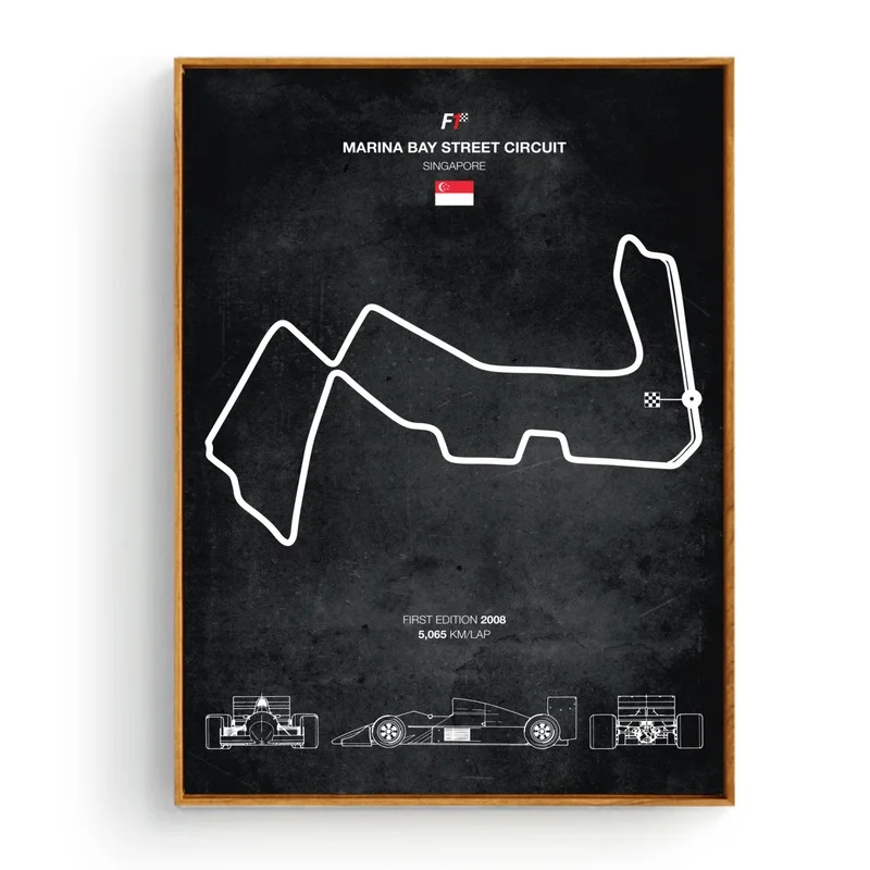 

Hot Abstract F1 Circuits Track Racing Car Poster Prints Wall Art Picture Canvas Painting for Teen Room Living Room Decor