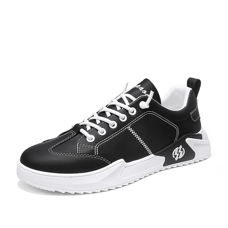 

Man Shoes Sneakers Breathable Flat Men Shoes Leather Male Comfortable Lightweight Men Shoes Classic White Shoes