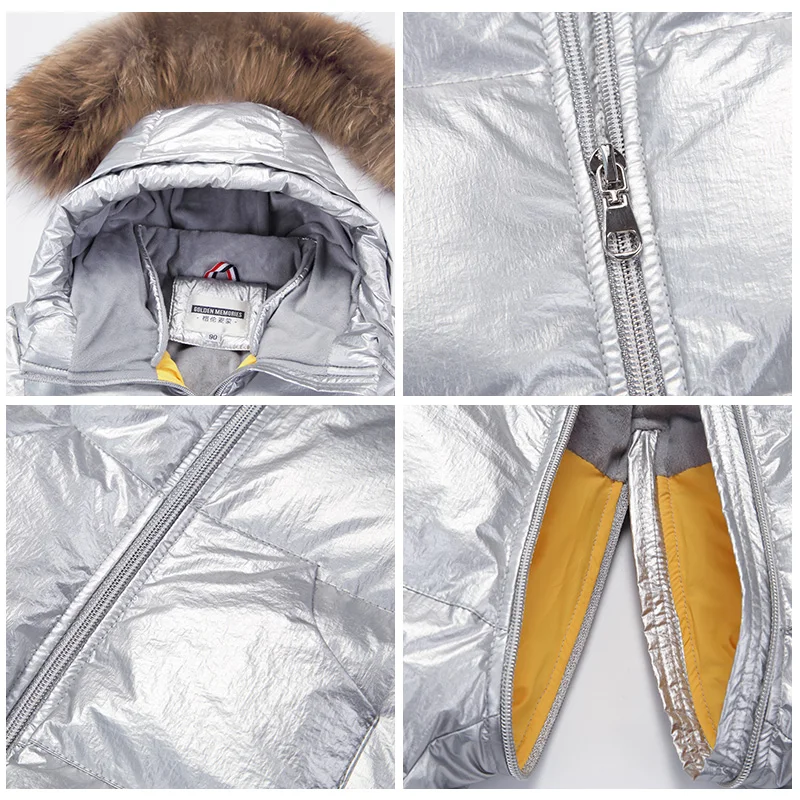 

Real Fur Collar Kids Winter Down Coat Baby Girls Boys Warm Jumpsuit Outerwear Clothes Winter -30 Degrees Children Thick Snowsuit
