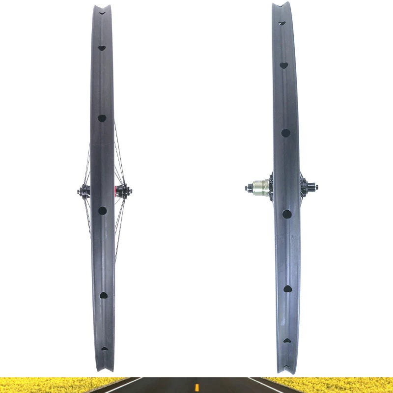 700C Road 55*25 мм углеродная колесная пара обод глубокий 55 ширина 25 Novatec AS511SB/FS522SB V