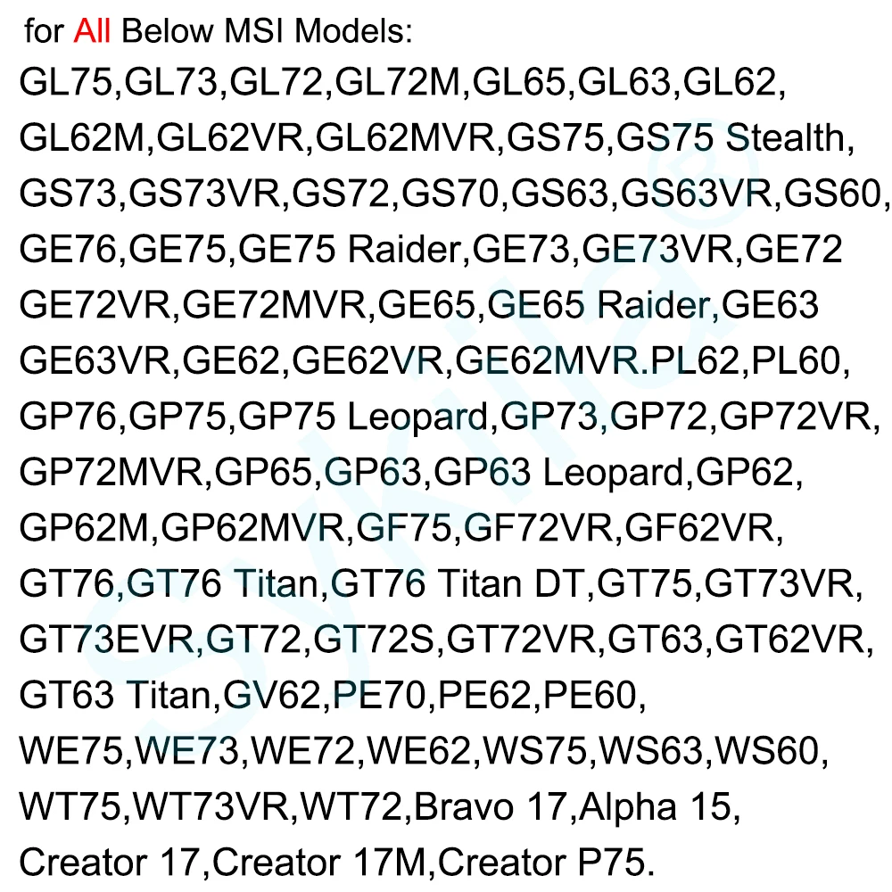 Чехол для клавиатуры MSI GL75 GL73 GL72 GL72M GL65 GL63 GL62MVR GL62M GL62VR GL62 прозрачный силиконовый