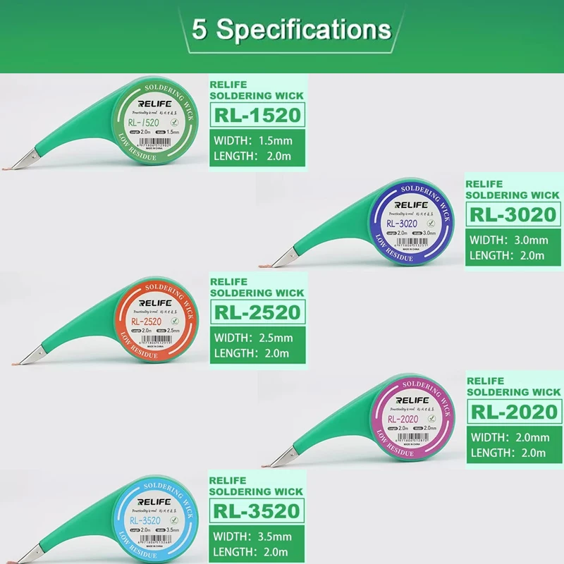 Сетчатая оплетка RELIFE для удаления припоя анти Горячая инструмент припоя|Отсос