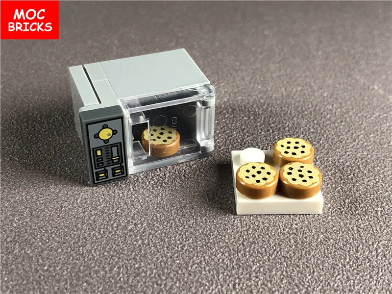 2 компл./лот кубики MOC DIY Микроволновая печь еда для печенья и суши пончик сахар