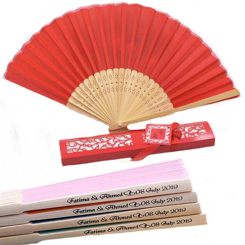 30 шт. Рождественский вентилятор на заказ Складной персонализированный для