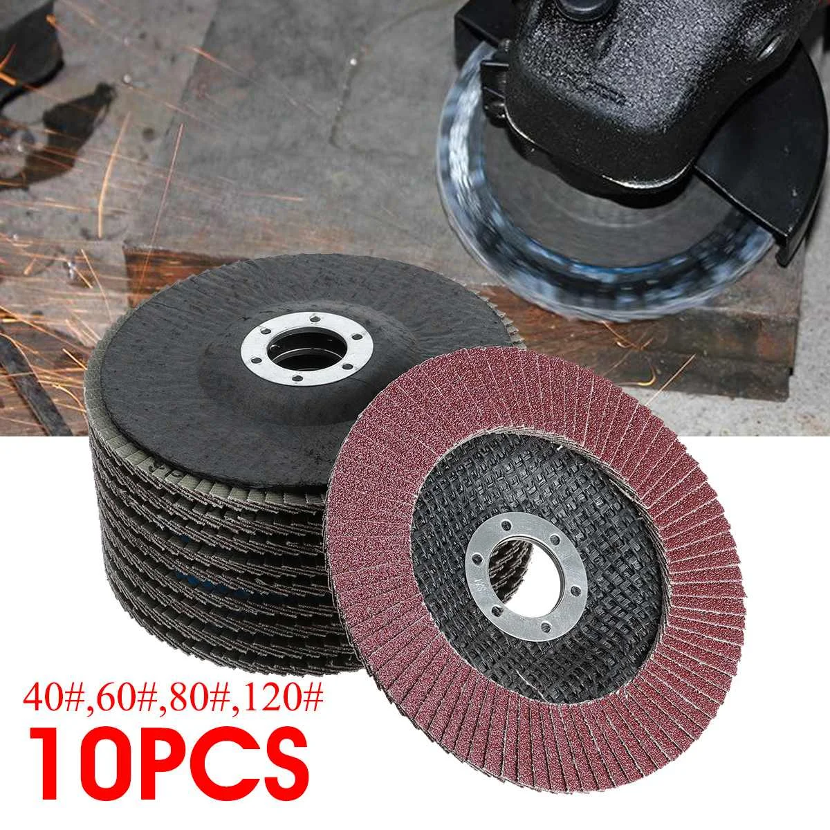 

Abrasive Tools 125mm 5 Inch Sanding Discs Flat Flap Disc 40/60/80/120 Grit Polishing Grinding Wheels Blades For Angle Grinder