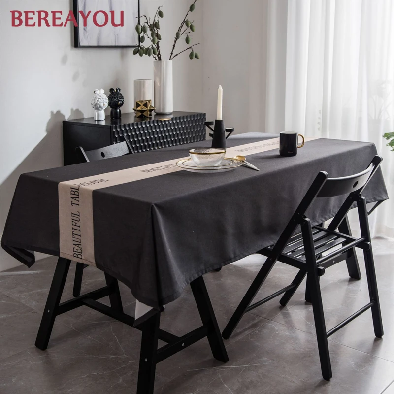 Рождественская скатерть в скандинавском стиле длинная Водонепроницаемая