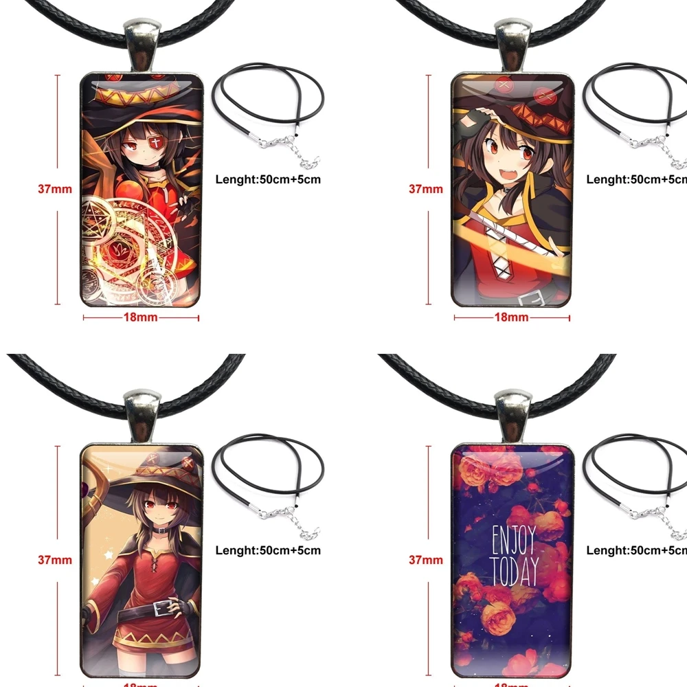 

Colorways Konosuba Megumin Kono Subarashii Sekai Ni Shukufuku Модные Винтажные стеклянные Женские Подвески