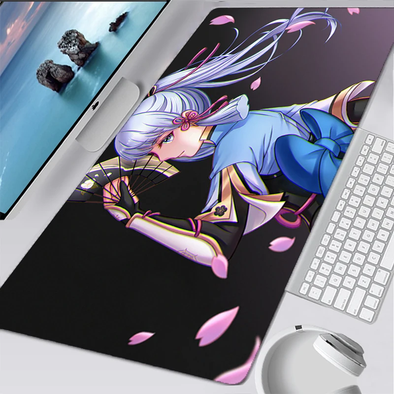 Genshin Impact Mouse Carpet Gaming Mouse Pad Anime Gamers Accessories PC Gamer Cabinet Rug Varmilo Kawaii Mausepad Desk Mat Mice
