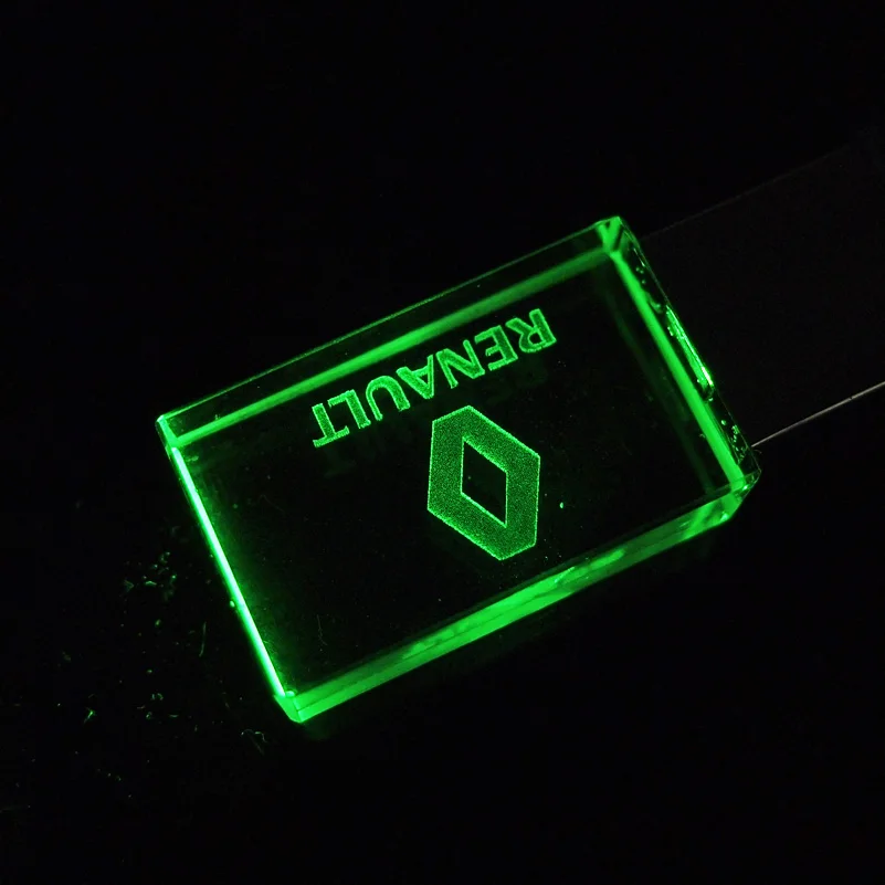 64 Гб 128 ГБ настраиваемый кристалл USB флэш накопитель 4G 8G 16GB 32GB светодиодный для