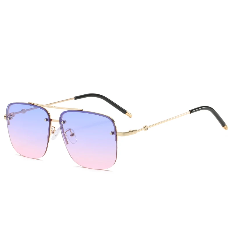 

2021 New Retro Big Square Sunglasses Women Brand Designer Pink Sun Glasses For Ladies Alloy Quality Sunglasses Female