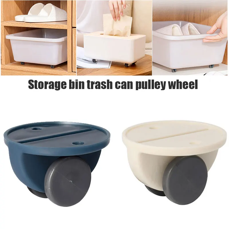 

Furniture Castors Wheels Storage Box Pulley Scroll Wheel Fixed Castors Adhesive for Garbage Storage Box DFDS889