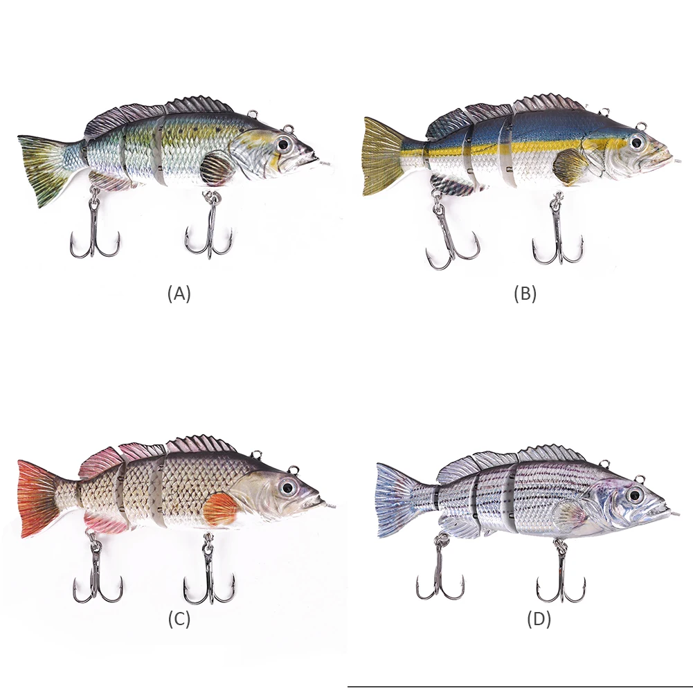 

Роботизированная рыболовная приманка, Электрический Воблер для щуки, Электронная многосекционная приманка, 4 сегмента, автоматическая пла...