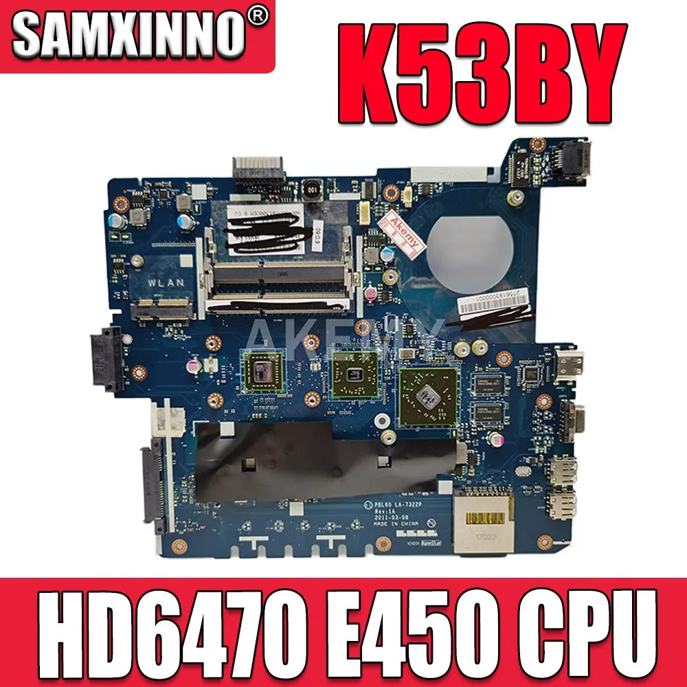 SAMXINNO K53BY материнская плата для ASUS X53B K53BR X53BY LA-7322P ноутбука K53B HD6470 | Компьютеры и
