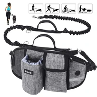 personalized dog training waist bag leash hands free outdoor pet running walking leash portable dog food water cup storage bags