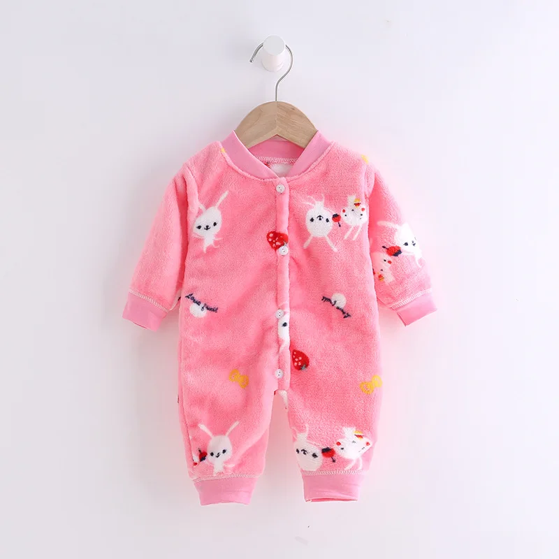 Одежда для малышей новорожденных мальчиков и девочек зимний фланелевый теплый