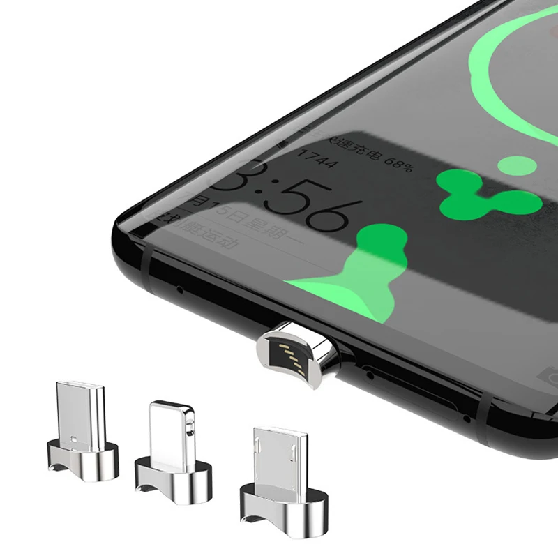Магнитный кабель USB Type C для синхронизации данных нейлоновый Плетеный