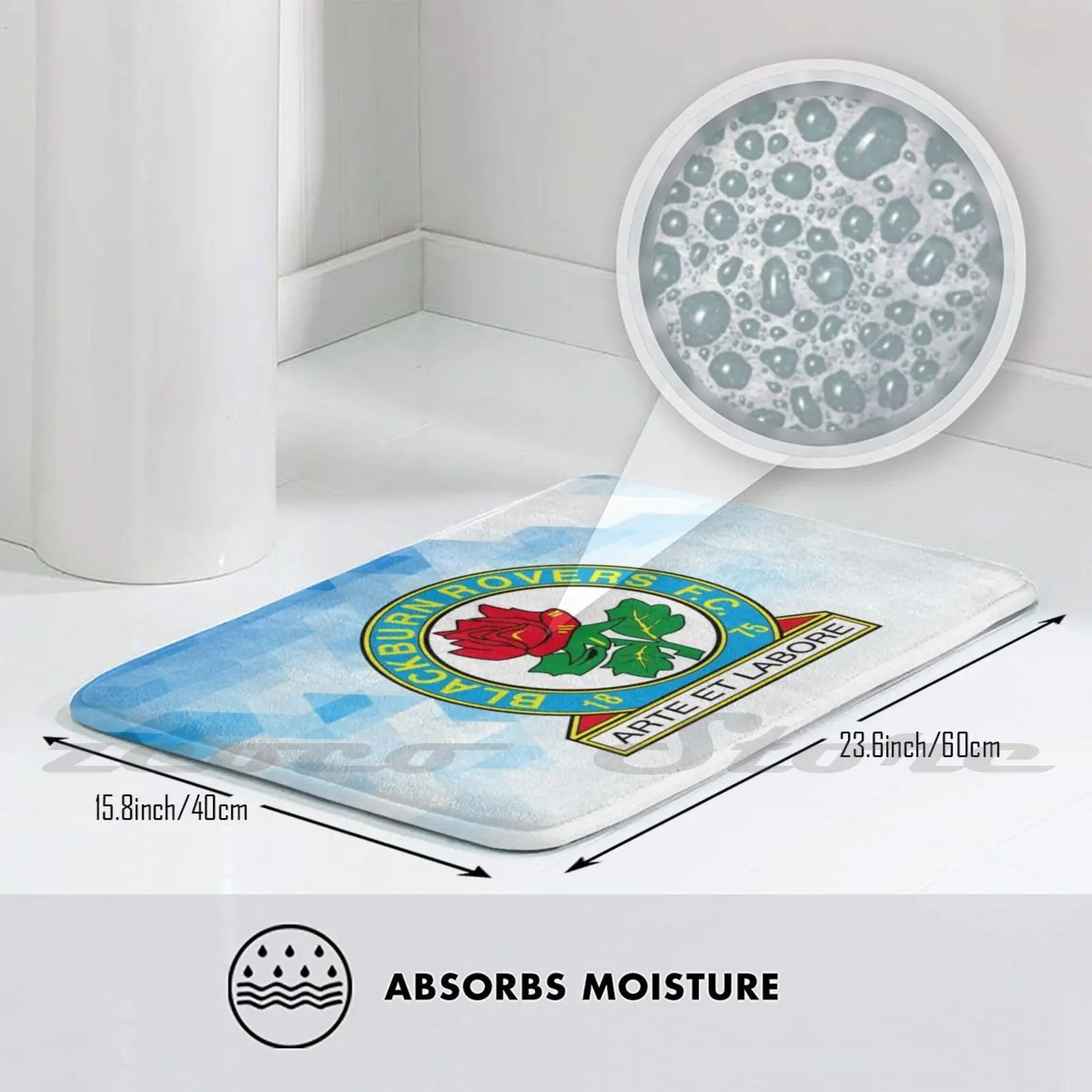 Коврик для дома Blackburn Rovers нескользящий впитывающий воду Придверный коврик