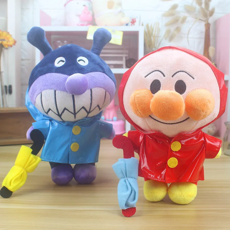 Плюшевые игрушки куклы мультфильм Anpanman Baikinman как дождь платье зонтик плащ