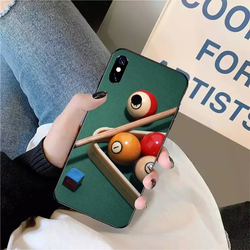 

Billiards Balls board game Phone Case For Xiaomi Redmi note 7 8 9 t max3 s 10 pro lite funda shell coque cover