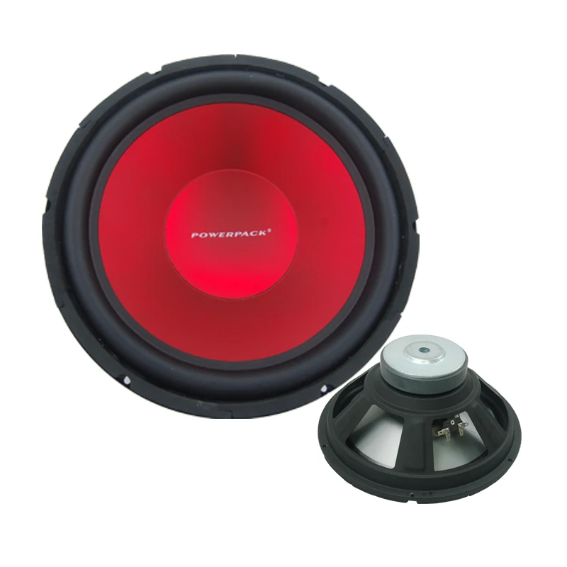 

1 pc 12 Inch 2500 W 4 Ohm Auto Acoustic Subwoofer Steel Frame Rubber Edge Red Coating Injection Cone Car Audio Speaker Woofer