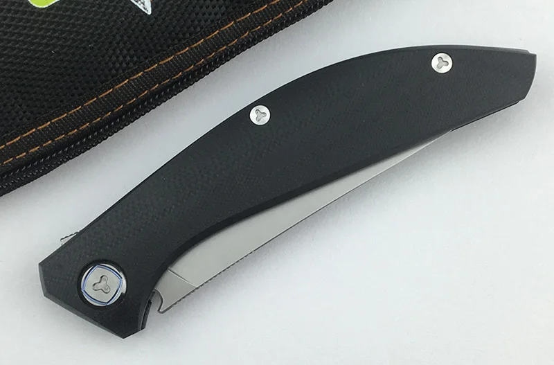 GREEN THORN SIGMA Flipper folding knife D2 blade titanium+ G10 steel handle outdoor camping kitchen fruit knife EDC tool