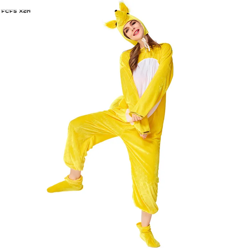 Желтый для женщин ласка Косплей Женский Хэллоуин костюм Минни Маус взрослых