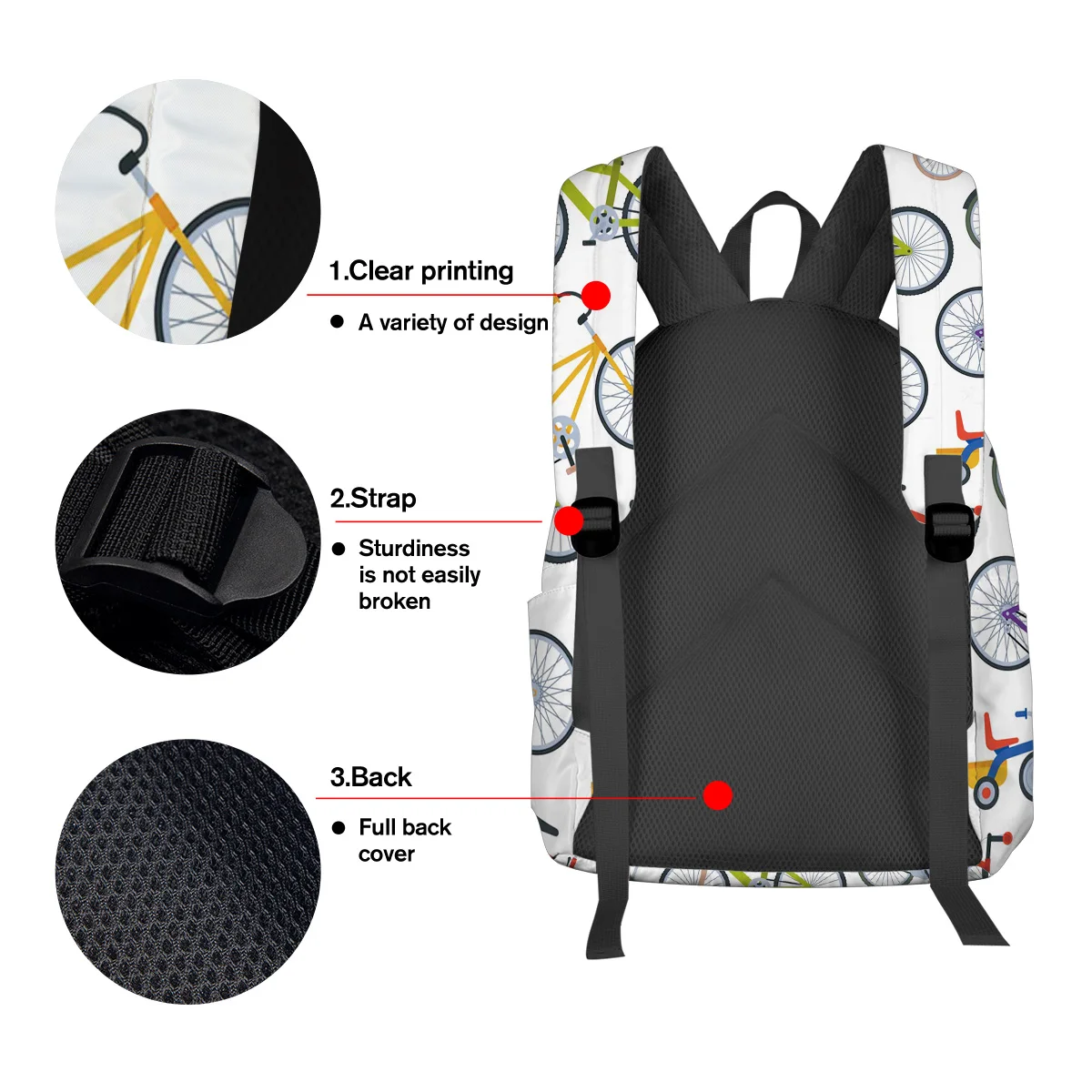 Велосипедная шина для автомобиля Круглый рисунок мультяшный рюкзак подростков