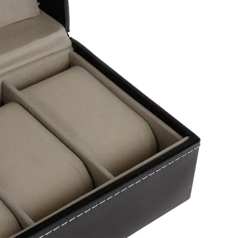 

Watch Box Storage Case Gift Package Jewelry Display Boxes 5 Grids Luxury Faux Leather Soft Protection Organizer Watches End
