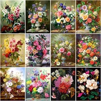 gatyztory painting by number flowers pictures by number drawing on canvas handpainted paint art gift diy classical vase kits hom