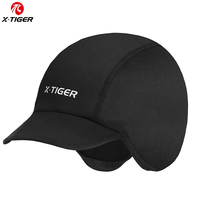 LF7557 X-TIGER зима теплый флис велосипедные шапочки лыжный шарф MTB велосипед Балаклава шапки ветрозащитный снег головной убор мотоцикл велосипед велосипедная шапка - Цвет: LF7557