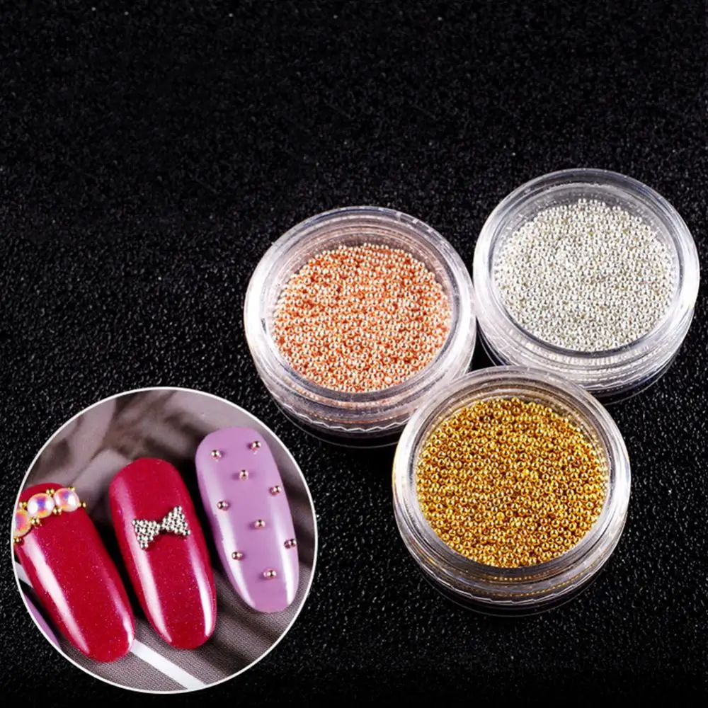 

50% Hot Sale Alloy 3D Nail Art Micro Beads Studs for UV Gel Acrylic False Tips Manicure Decor
