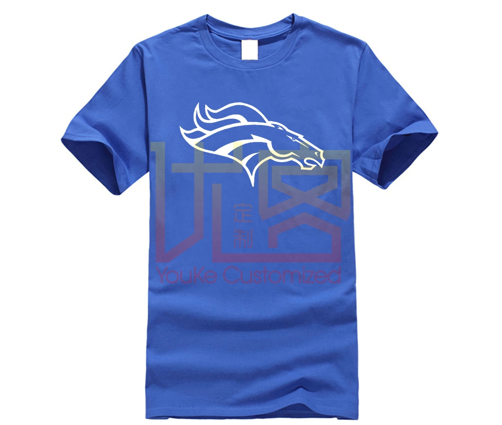 Broncos-Черная футболка Fan Denver Football Bronco с логотипом AFC все размеры S-2XL Harajuku топы