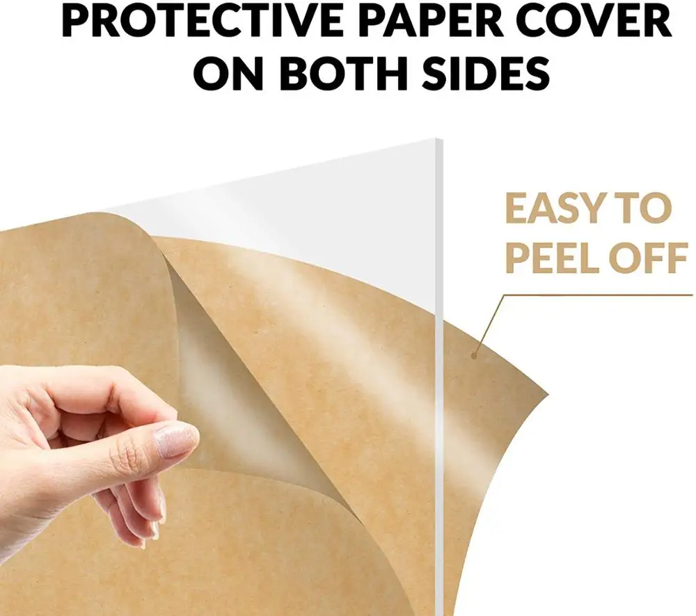 Прозрачная акриловая панель из плексированного стекла 200*200 мм пластиковый лист