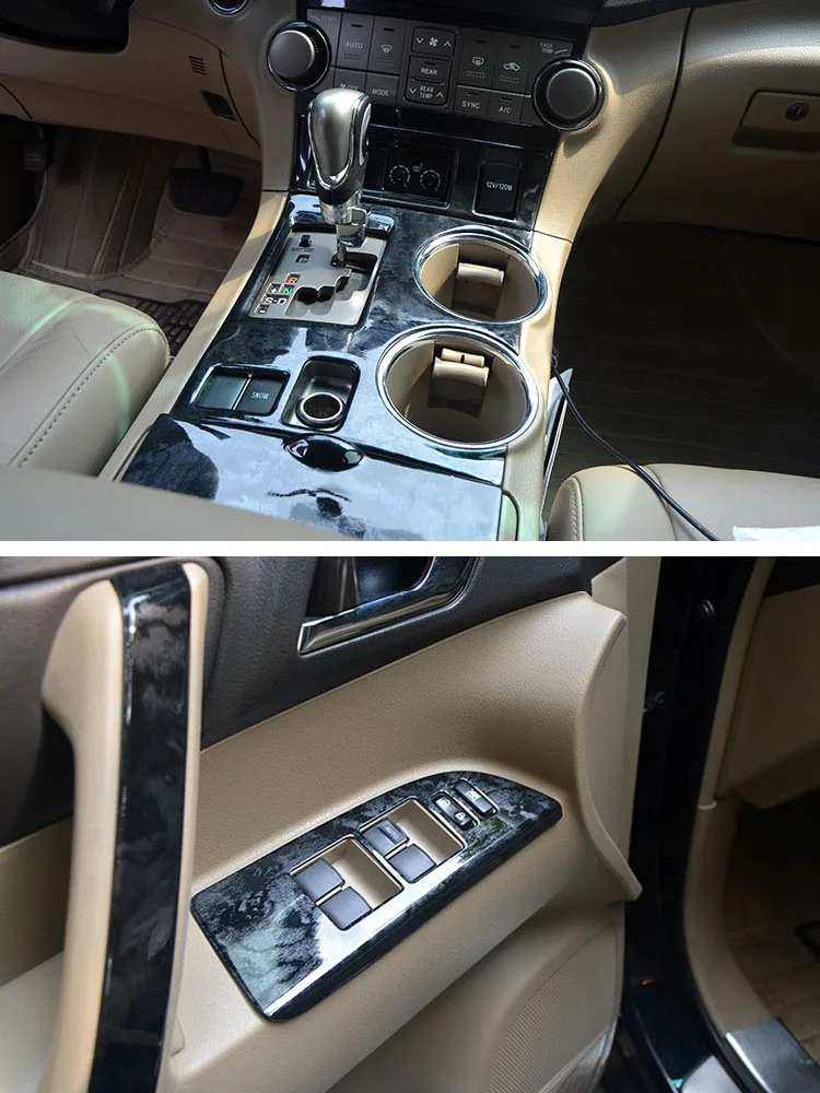 Подходит для Toyota Highlander 09-14 модифицированное 3D углеродное волокно/персиковое