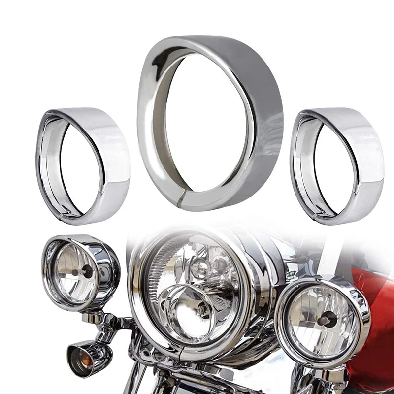 

7-дюймовый мотоциклетный солнцезащитный козырек, декоративное кольцо, поворотный сигнал, декоративное кольцо