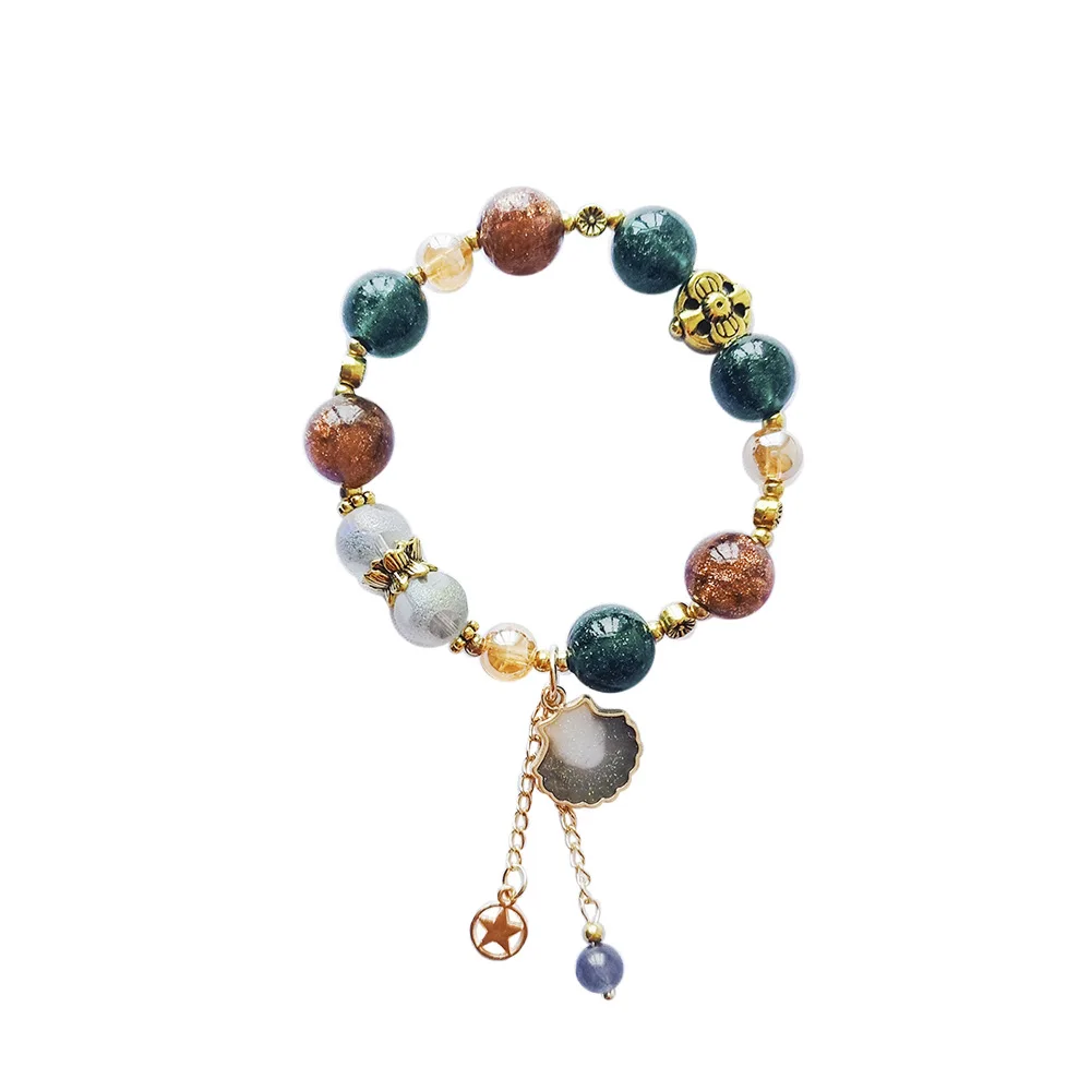

1pcs/set Fashion Boho Bracelets & Bangles Women Stone Beaded Bracelet Set With Colorful Gem Long Wrap Bracelet for Women